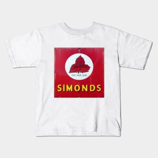 Simonds Beer, vintage enamel sign. Kids T-Shirt